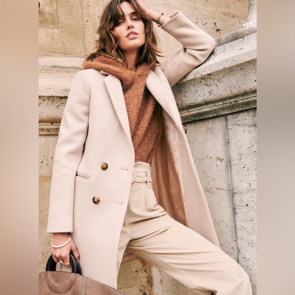 Sezane Johnson Coat in Sand